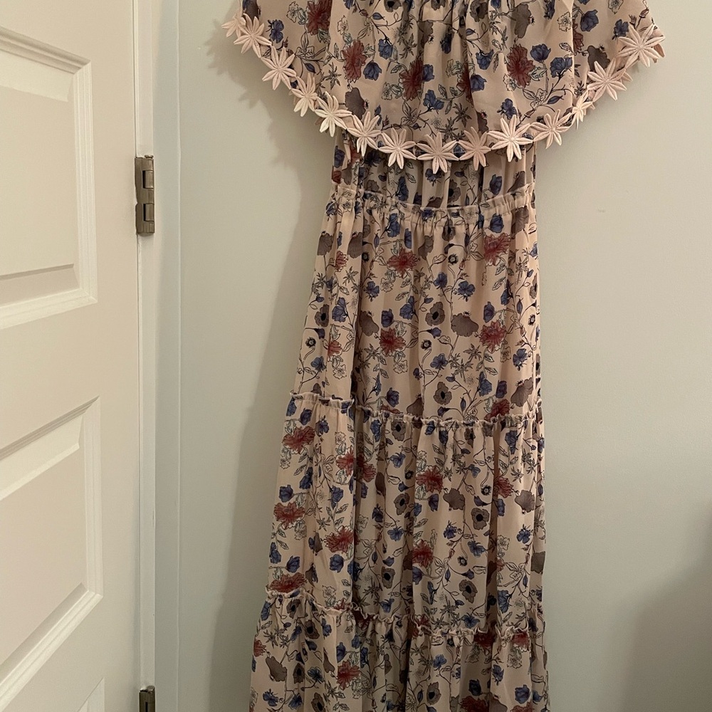 Floral Maxi Dress with Ruffle Detail